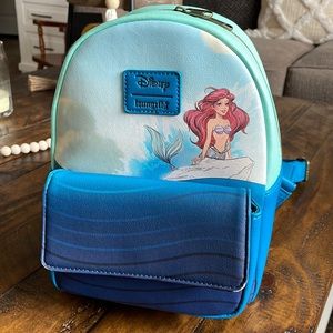 Loungefly Blue and Aqua Ariel Backpack